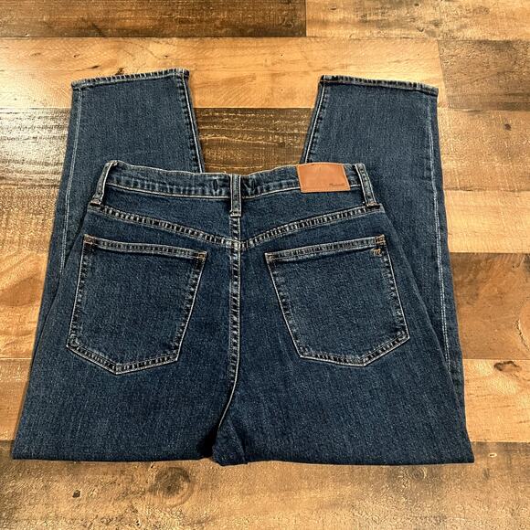 Madewell High Rise Tapered Crop Dark Wash Jeans - Picture 8 of 9